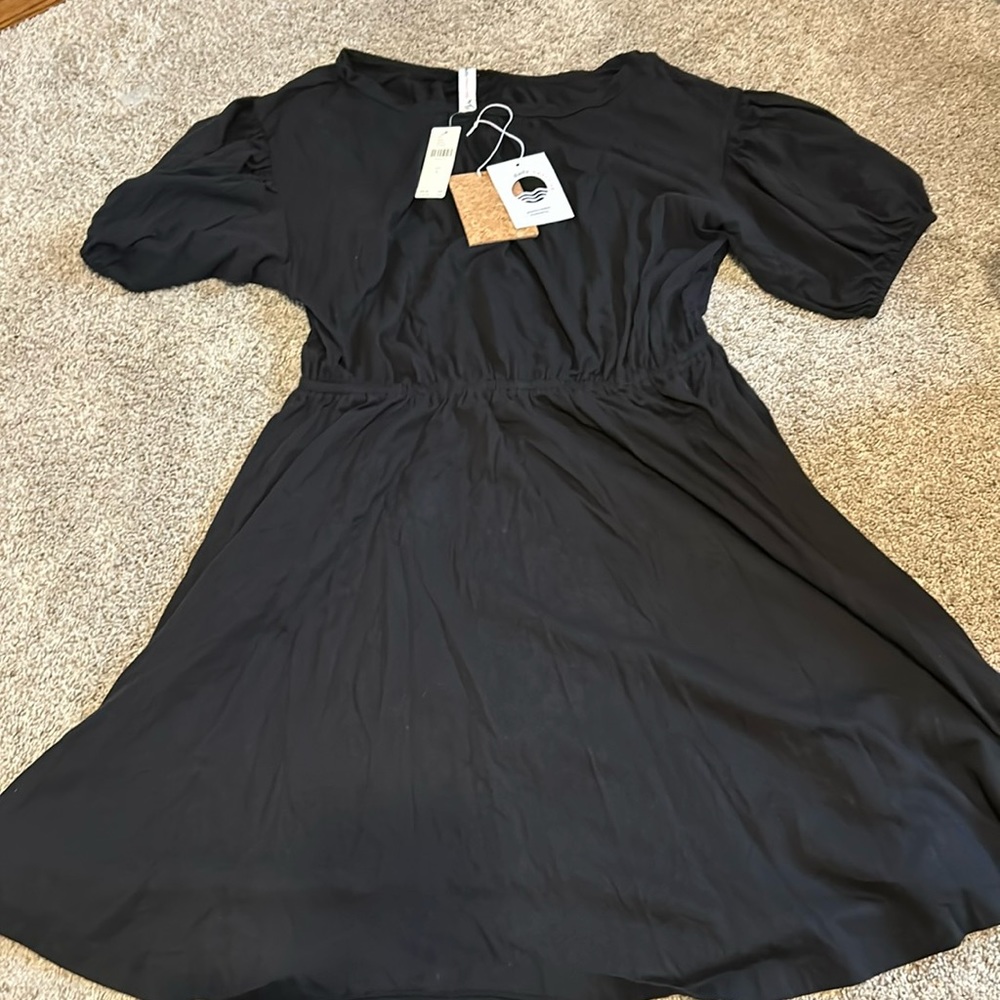 Black dress from Anthropologie